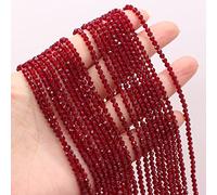 Gemstone Beads, Small Section Bead Blue Spinels Loose for Jewelry Making DIY Bracelet Necklace Accessories(Wine Red)