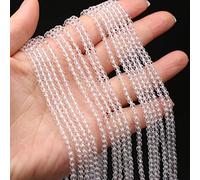Gemstone Beads, Small Section Bead Blue Spinels Loose for Jewelry Making DIY Bracelet Necklace Accessories(White)
