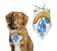 Gemstone Blue Apricot Tree Dog Bandana, Soft Breathable Pet Scarf, Personalized Dog Bib Kerchief for Small Medium Large Dogs Cats, Exquisite Pet Neckerchief for Daily Wear, Travel, Party