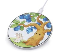 Gemstone Blue Apricot Tree Round Fast Wireless Charging Pad