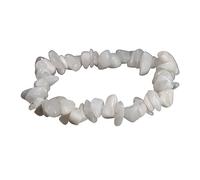 Gemstone Bracelets,Natural Irregular Gravel Crystal Bracelets Reiki Elastic Crystal Bangle Jewelry for Women Men Christmas Birthday Gifts Blue Moonstone