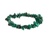 Gemstone Bracelets,Natural Irregular Gravel Crystal Bracelets Reiki Elastic Crystal Bangle Jewelry for Women Men Christmas Birthday Gifts Malachite