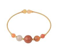 Gemstone Bracelets Natural Red Agate Bead Bracelet Adjustable Golden Chain Bangle Jewelry Reiki Yoga Gifts For Women Men