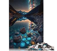 Gemstone Cosmos Reflection Puzzles 500 Pieces Wooden Puzzles Puzzles for Adults Puzzle for Adults And Teenager 500pcs (52x38cm)
