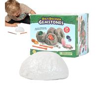 Gemstone Dig Kit - Gem Science kit for kid | Mineral & Rock Collection Toys | Educational Rock Toy for Curious Kid Who Want to Explore and Solve Ancient Mysteries