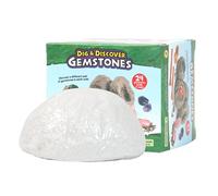 Gemstone Dig Kit - Geology Educational Excavation Kit - STEM Excavation Tool | Science Uncover For Kids Age 6+, Archaeology Mineral Mining Toy With Tools & Crystals, Fun Hands-On Learning Activity