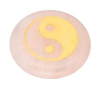 Gemstone Disc Stone with Yin & Yang Engraving | Natural Stone Disc 3 cm | Meditation & Mindfulness, 3 cm, Gemstone, Various