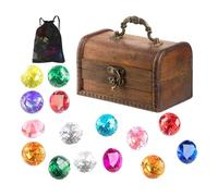 Gemstone Diving Toy - Pool Diving Gems | Divine Colorful Jewelry for Kid | Underwater Gemstone with Treasure Box | Toyys Pools | Water Train Gems Dive Throw Toys