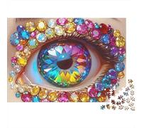 Gemstone Eye Art 1000 Pieces Puzzles Colorful Jewel Eye Home Decoration Educational Game Gifts Puzzles for Adults Jigsaw Puzzles for Adults 38x26cm/1000pcs