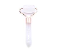 Gemstone Face Roller - Natural Crystal Skincare Tool with Dual Roller Heads & Cotton Pouch - (Rose Quartz, Jade, Amethyst, Black Obsidian & More) (Rock Quartz, Mini Roller)