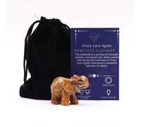 Gemstone Figures Gemstone Lucky Elephant Crazy Lace Agate