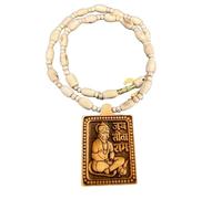Gemstone Gallery Genuine Wood Tulsi Mala with Hanuman ji Locket Bageshwar Dham Tulsi kanthi Mala with Hanuman Ji Sita Ram Locket Pendent For Wearing Purpose