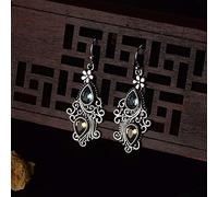 Gemstone Garnet Drop Earring Natural Amethyst Sapphire Crystal For Fine Jewelry Bizuteria Earrings For Women
