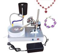 Gemstone Grinding Faceting Machine, 120w 2800rpm Jewelry Polisher Flat Grinder, Digital Display Faceted Gem Polishing Machine, with 6 Inch Polishing Disc, Lapidary Machine, for Knives, Seals, Crystal