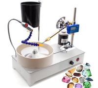 Gemstone Grinding Faceting Machine, Jewelry Polisher, 2800RPM 180W with Digital Display for Lapidary Work