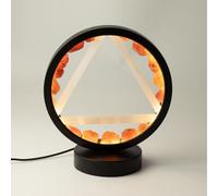 Gemstone Halo Lamp Fire Carnelian And Selenite Decorative Light