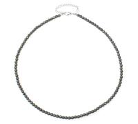 Gemstone Necklace with Faceted 4 mm Beads - Real Natural Stones - Adjustable Length - Healing Stone Protective Stone Gemstone Necklace Lucky Charm Talisman Gift, 45 + 5 CM, Gemstone, faceted gemstone