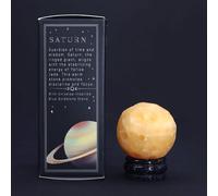 Gemstone Planets on a Goldstone Stand Yellow Jade Planet on a Sola Goldstone Stand SATURN