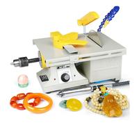 Gemstone Polisher - Adjustable Speed Grinder with Full Set of Tools, Suitable for Grinding, Polishing, and Drilling, Cutting Depth 40mm, Saw Blade Size 150mm