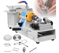 Gemstone Polisher Grinder Buffer Machine, 750W Polishing Tool, Bench Lathe Cutting Machine, 800-10000 RPM for Grinding, Polishing, Drilling