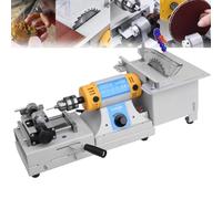 Gemstone Polisher Grinder Buffer Machine, 750W Table Grinding Machine for Jewelry Making, Bench Lathe for Grinding, Polishing, and Drilling