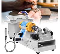 Gemstone Polisher Grinder Buffer Machine for Wood and Jewelry, Mini Tabletop Lapidary Equipment with Variable Speed and Flexible Shaft