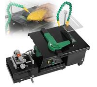 Gemstone Polishing Grinding Machine 1850W, Jewelry Lapidary Saw 800-12000 r/min, Mini Precision Table Saw for Rock Cutting and Jewelry Making Kits