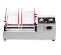 Gemstone Polishing Machine, 11kg Big Capacity Rotary Tumbler Barrel Machine Jewelry Polishing Buffing Granding Tools Equipment K1320 Roller Polisher for Gem, Stone, Crystal(Double Barrel)