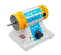 Gemstone Polishing Machine, 320W Bench Buffer Polisher for Jewelry, Amber, Metal, Stone, and Crystal(Single)