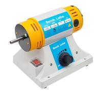 Gemstone Polishing Machine, 320W Bench Buffer Polishing Machine Multi-Function Benchtop Polisher Grinder Jewelry for Amber, Metal for Gem, Stone, Crystal(Single)