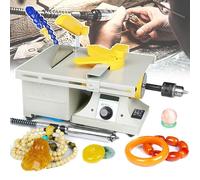 Gemstone Polishing Machine, 850W Rock Buffer with Dustproof Switch, Speed Control for Jewelry Making and Hobbies, Efficient Polishing Grinder for Home Use