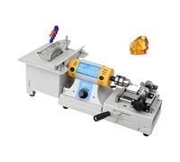 Gemstone Polishing Machine and Rock Cutting Saw, 750w Efficient Motor with Speed Range 800-10000 RPM, for Precise Grinding, Drilling, Buffing On Jade, Agate, Wood, Lightweight 8.2kg