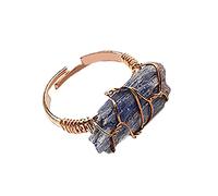 Gemstone Ring Ring Stone Natural Open Ring Personality Rough Fashion Stone Rings Little Girls Play Rings (Multicolor, One Size)