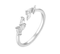 Gemstone Rings Platinum Rings for Women Wedding Band 14K Au585 Size T 1/2 White Round 7X7mm Moissanite Stackable for Mother Modern