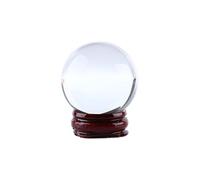 Gemstone Sphere Balls, Transparent Decorative Crystal Ball, Clear Quartz Crystal Ball with Stand for Feng Shui and Meditation Purposes 40mm