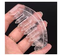 Gemstones and Crystals 8cm Natural Amethyst Rose Quartz Crystal Comb, Wide Tooth Hair Health Massage Combs Gemstone Gifts Collection QINTINYIN Home Collections(Color:F)