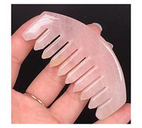 Gemstones and Crystals 8cm Natural Amethyst Rose Quartz Crystal Comb, Wide Tooth Hair Health Massage Combs Gemstone Gifts Collection QINTINYIN Home Collections(Color:XS)