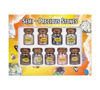 Gemstones and Crystals Bottles,Healing Different Wishing Bottle Crystal Gemstones Bottle - Natural Tumbled Stones Set Chip Home Decor for Meditation & Collection