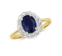 Gemstones Diamond & Sapphire Ring RD252S - Size N