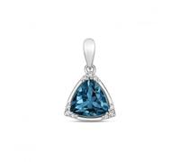Gemstones Jewellery Diamond & Tri London Blue Topaz Pendant PD257WLB - Bold