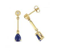 Gemstones Jewellery Sapphire Drop Pear Earrings ED246S - Classic Look | Acotis