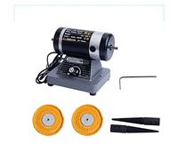 Gemstones Polisher, Bench Lathe Polisher Desktop Cloth Wheel Polishing Machine Adjustable Speed Jewelry Grinding Machine Small Grinder for Jewelry Making(KIT3)