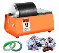 Gemstones Polisher, Rotary Rock Tumbler with Leakproof Rubber Barrel and Noise Reduction + Dual-Wheel Drive, Electric Tumbler for Crystals, Stones, Glass, Metal