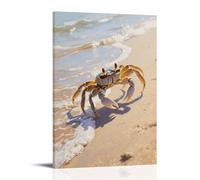 GEMTOFNMA A Crab Scuttles, Crossing The Beach Contemporary Wall Mural - Decorative Hanging Poster Art 12x18inch(30x45cm)