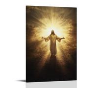 GEMTOFNMA Jesus Stands at A Crossroads with Arms Open Wide, Light Pouring from Both Directions Into His Chest. Contemporary Wall Mural - Decorative Hanging Poster Art 20x30inch(50x75cm)