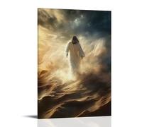 GEMTOFNMA Jesus Writes A Name in The Dust, And The Wind Carries It Across Oceans to The One Who Needs It Most. Contemporary Wall Mural - Decorative Hanging Poster Art 08x12inch(20x30cm)