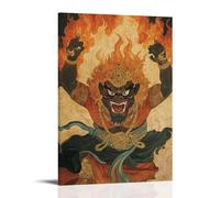 GEMTOFNMA Mahakala Howls at A Burning Sky, His Arms Outstretched over A Desert of Forgetting. Contemporary Wall Mural - Decorative Hanging Poster Art 24x36inch(60x90cm)