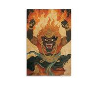 GEMTOFNMA Mahakala Howls at A Burning Sky, His Arms Outstretched over A Desert of Forgetting. Contemporary Wall Mural - Decorative Hanging Poster Art 16x24inch(40x60cm)