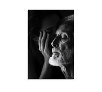 GEMTOFNMA Mary Brushes Dust from An Old Man’s Face, Revealing The Shine of A Forgotten Saint. Contemporary Wall Mural - Decorative Hanging Poster Art 12x18inch(30x45cm)