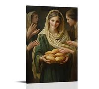 GEMTOFNMA Mary Places Bread Into The Hands of Strangers, And No One Leaves Her Presence Hungry. Contemporary Wall Mural - Decorative Hanging Poster Art 08x12inch(20x30cm)